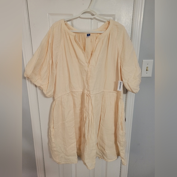 Waist-Defined Puff-Sleeve Mini Poet Dress - Picture 2 of 8